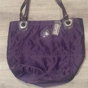 Purple Coach flimsy bag